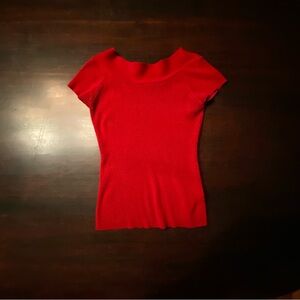 Allison Brittney Scarlet Women’s Top with Capped Sleeves, Size Medium